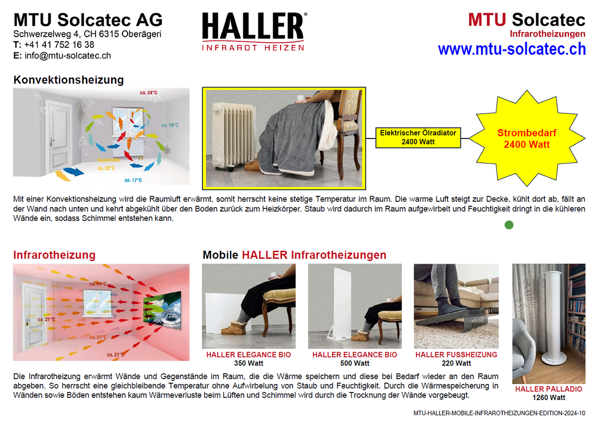 Mobile Infrarotheizungen